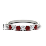Load image into Gallery viewer, 0.50-carat-7-stone-ruby-wedding-band-ring-in-white-gold-FDENS141BGRUDR-0.5CT-NL-WG-HW
