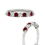 Load image into Gallery viewer, 0.50-carat-7-stone-ruby-wedding-band-ring-in-white-gold-FDENS141BGRUDRANGLE3-0.5CT-NL-WG
