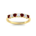 Load image into Gallery viewer, 0.50-carat-7-stone-ruby-wedding-band-ring-in-yellow-gold-FDENS141BGRUDRANGLE5-0.5CT-NL-YG
