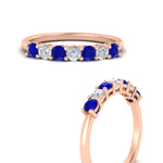 Load image into Gallery viewer, 0.50-carat-7-stone-sapphire-wedding-band-ring-in-rose-gold-FDENS141BGSABLANGLE3-0.5CT-NL-RG
