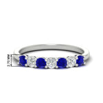 Load image into Gallery viewer, 0.50-carat-7-stone-sapphire-wedding-band-ring-in-white-gold-FDENS141BGSABL-0.5CT-NL-WG-HW
