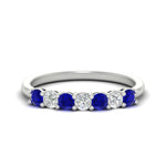 Load image into Gallery viewer, 0.50-carat-7-stone-sapphire-wedding-band-ring-in-white-gold-FDENS141BGSABL-0.5CT-NL-WG
