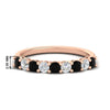 Load image into Gallery viewer, 0.50-carat-9-stone-wedding-black-diamond-band-in-rose-gold-FD8008B9BGBLACK-0.50CT-NL-RG-HW