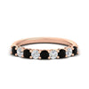 Load image into Gallery viewer, 0.50-carat-9-stone-wedding-black-diamond-band-in-rose-gold-FD8008B9BGBLACK-0.50CT-NL-RG
