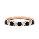 Load image into Gallery viewer, 0.50-carat-9-stone-wedding-black-diamond-band-in-rose-gold-FD8008B9BGBLACK-0.50CT-NL-RG
