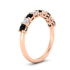 Load image into Gallery viewer, 0.50-carat-9-stone-wedding-black-diamond-band-in-rose-gold-FD8008B9BGBLACKANGLE2-0.50CT-NL-RG