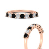 Load image into Gallery viewer, 0.50-carat-9-stone-wedding-black-diamond-band-in-rose-gold-FD8008B9BGBLACKANGLE3-0.50CT-NL-RG