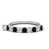 Load image into Gallery viewer, 0.50-carat-9-stone-wedding-black-diamond-band-in-white-gold-FD8008B9BGBLACK-0.50CT-NL-WG-HWW