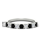 Load image into Gallery viewer, 0.50-carat-9-stone-wedding-black-diamond-band-in-white-gold-FD8008B9BGBLACK-0.50CT-NL-WG-HWW
