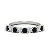 Load image into Gallery viewer, 0.50-carat-9-stone-wedding-black-diamond-band-in-white-gold-FD8008B9BGBLACK-0.50CT-NL-WG