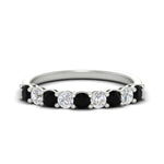 Load image into Gallery viewer, 0.50-carat-9-stone-wedding-black-diamond-band-in-white-gold-FD8008B9BGBLACK-0.50CT-NL-WG
