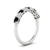 Load image into Gallery viewer, 0.50-carat-9-stone-wedding-black-diamond-band-in-white-gold-FD8008B9BGBLACKANGLE2-0.50CT-NL-WG