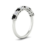 Load image into Gallery viewer, 0.50-carat-9-stone-wedding-black-diamond-band-in-white-gold-FD8008B9BGBLACKANGLE2-0.50CT-NL-WG
