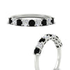 Load image into Gallery viewer, 0.50-carat-9-stone-wedding-black-diamond-band-in-white-gold-FD8008B9BGBLACKANGLE3-0.50CT-NL-WG