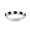 Load image into Gallery viewer, 0.50-carat-9-stone-wedding-black-diamond-band-in-white-gold-FD8008B9BGBLACKANGLE5-0.50CT-NL-WG
