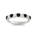 Load image into Gallery viewer, 0.50-carat-9-stone-wedding-black-diamond-band-in-white-gold-FD8008B9BGBLACKANGLE5-0.50CT-NL-WG
