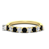 Load image into Gallery viewer, 0.50-carat-9-stone-wedding-black-diamond-band-in-yellow-gold-FD8008B9BGBLACK-0.50CT-NL-YG-HW