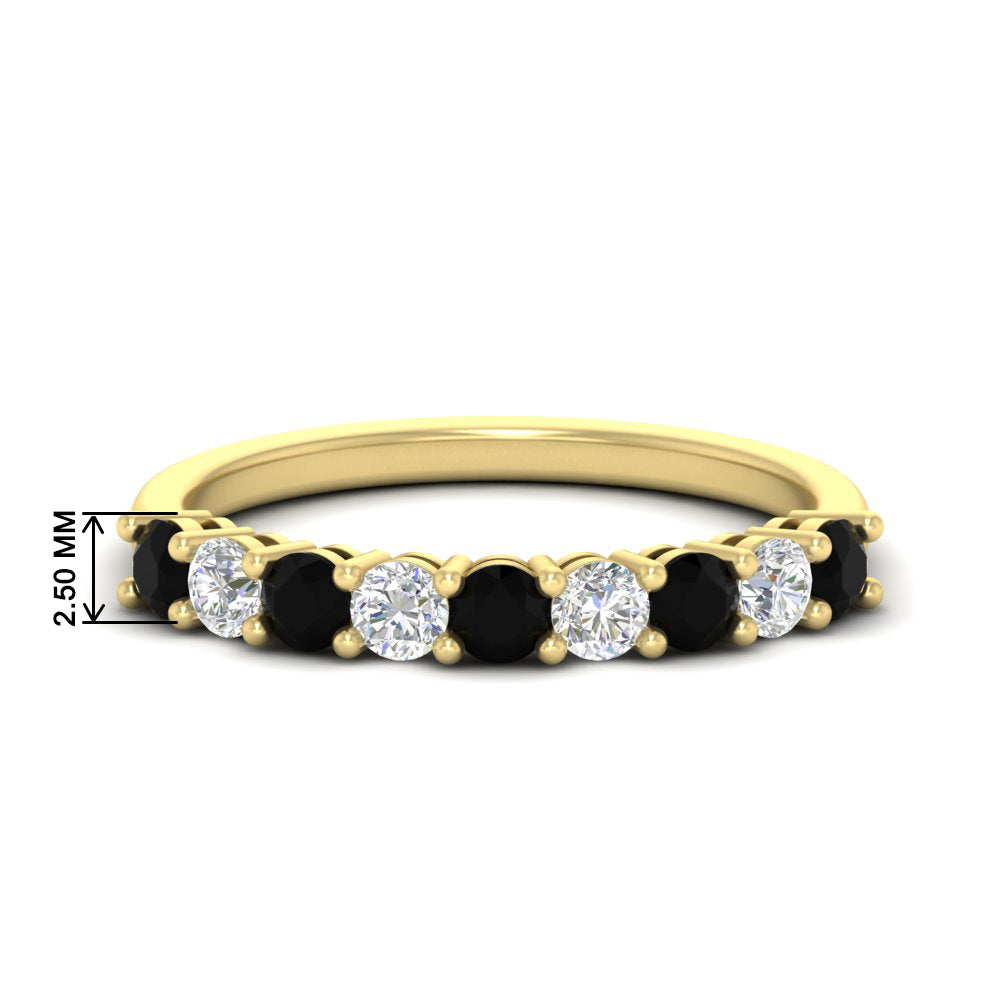 0.50-carat-9-stone-wedding-black-diamond-band-in-yellow-gold-FD8008B9BGBLACK-0.50CT-NL-YG-HW