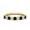 Load image into Gallery viewer, 0.50-carat-9-stone-wedding-black-diamond-band-in-yellow-gold-FD8008B9BGBLACK-0.50CT-NL-YG