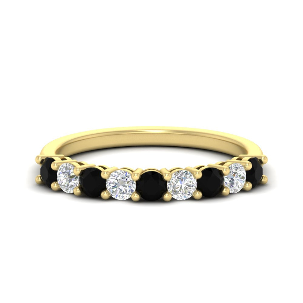 0.50-carat-9-stone-wedding-black-diamond-band-in-yellow-gold-FD8008B9BGBLACK-0.50CT-NL-YG
