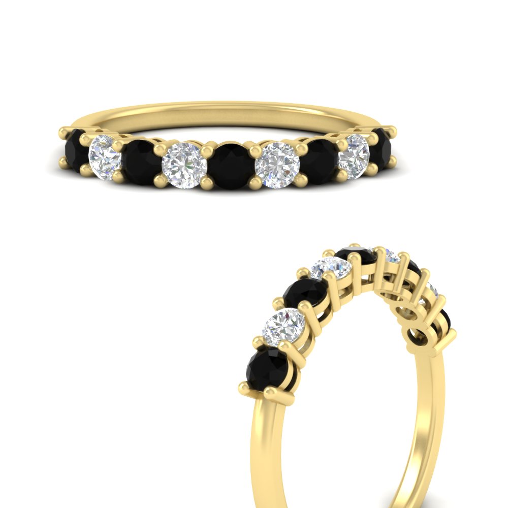 0.50-carat-9-stone-wedding-black-diamond-band-in-yellow-gold-FD8008B9BGBLACKANGLE3-0.50CT-NL-YG