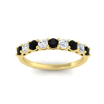 Load image into Gallery viewer, 0.50-carat-9-stone-wedding-black-diamond-band-in-yellow-gold-FD8008B9BGBLACKANGLE5-0.50CT-NL-YG

