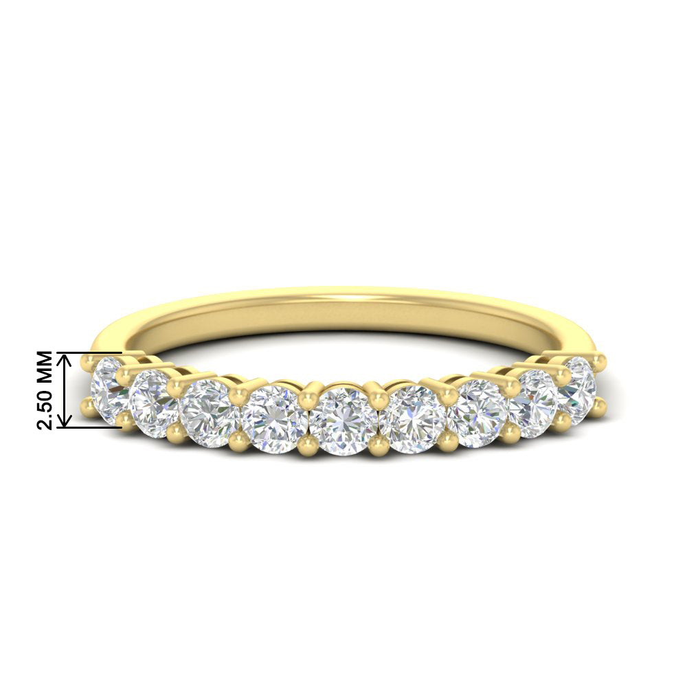 0.50-carat-9-stone-wedding-diamond-band-in-yellow-gold-FD8008B9B-0.50CT-NL-YG-HW