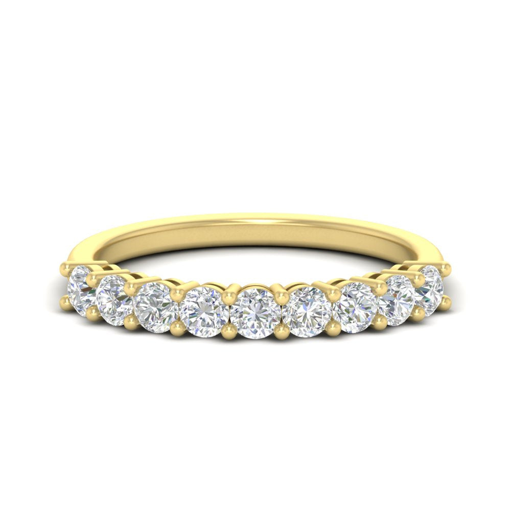 0.50-carat-9-stone-wedding-diamond-band-in-yellow-gold-FD8008B9B-0.50CT-NL-YG