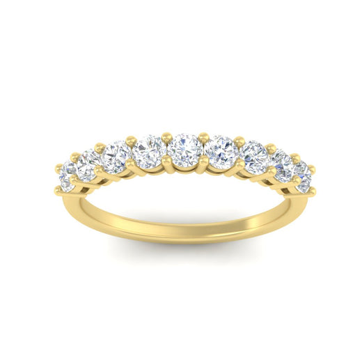 0.50-carat-9-stone-wedding-diamond-band-in-yellow-gold-FD8008B9BANGLE5-0.50CT-NL-YG