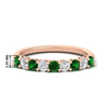 Load image into Gallery viewer, 0.50-carat-9-stone-wedding-emerald-band-in-rose-gold-FD8008B9BGEMGR-0.50CT-NL-RG-HW