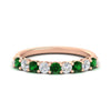 Load image into Gallery viewer, 0.50-carat-9-stone-wedding-emerald-band-in-rose-gold-FD8008B9BGEMGR-0.50CT-NL-RG