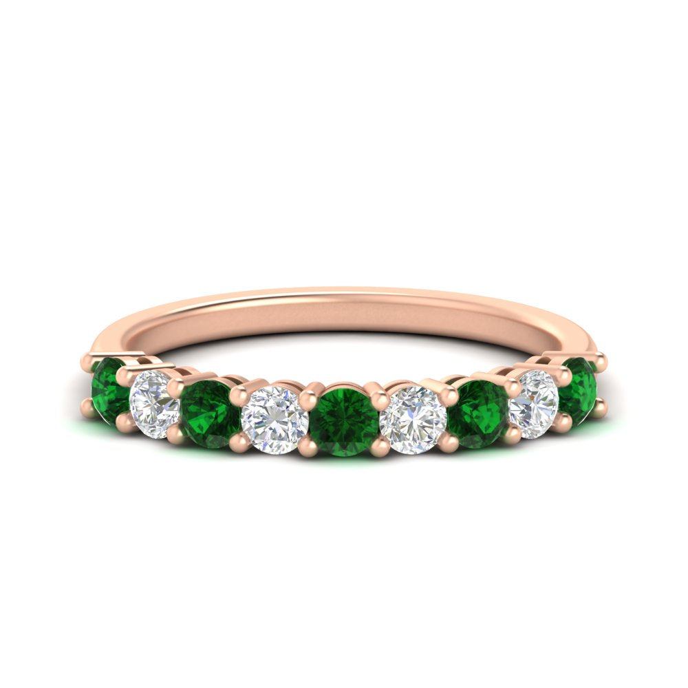 0.50-carat-9-stone-wedding-emerald-band-in-rose-gold-FD8008B9BGEMGR-0.50CT-NL-RG