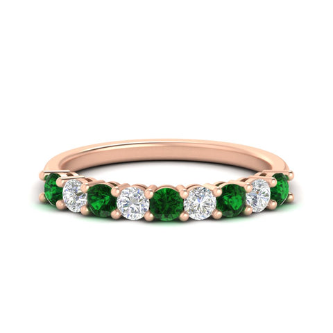 0.50-carat-9-stone-wedding-emerald-band-in-rose-gold-FD8008B9BGEMGR-0.50CT-NL-RG