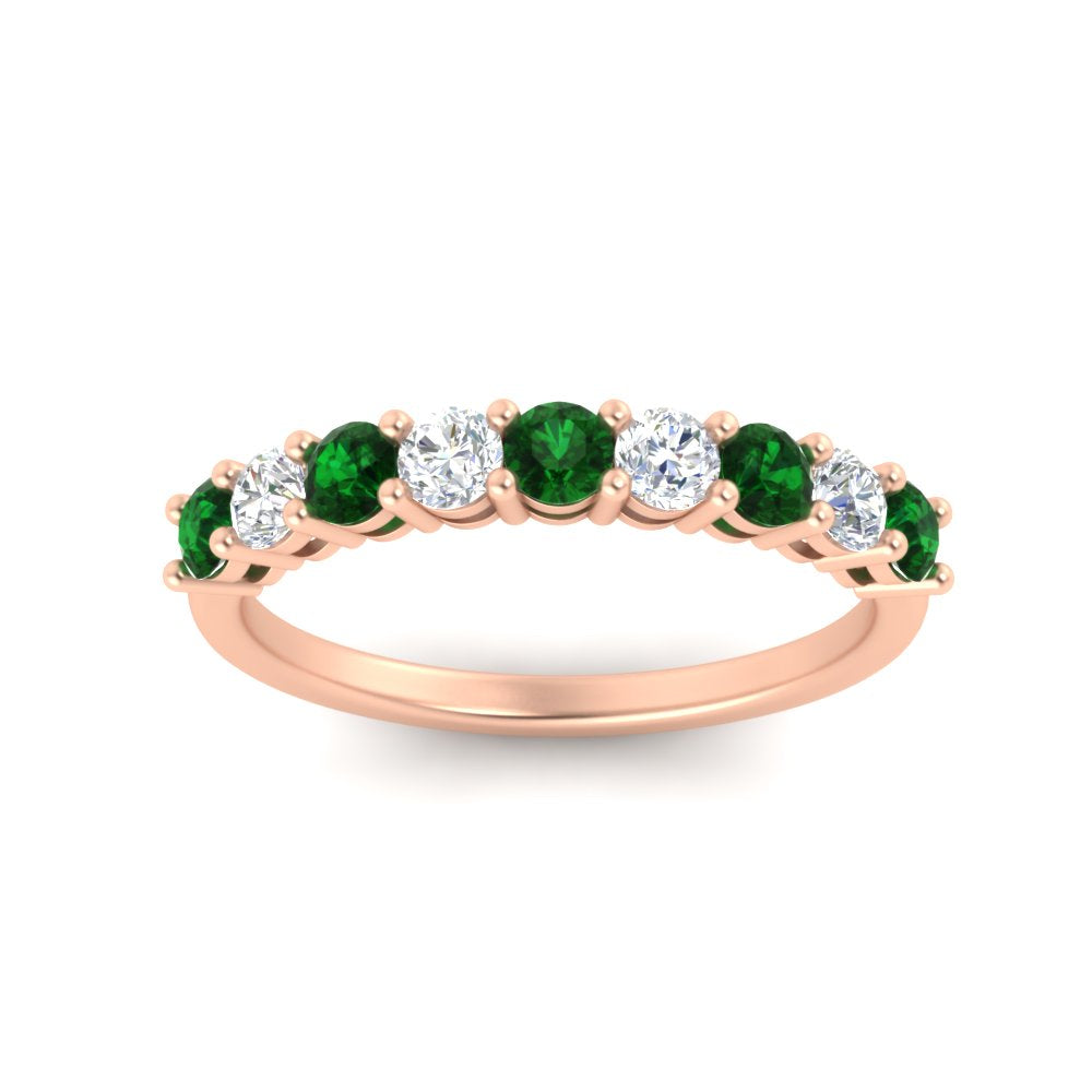 0.50-carat-9-stone-wedding-emerald-band-in-rose-gold-FD8008B9BGEMGRANGLE5-0.50CT-NL-RG