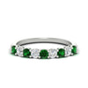 Load image into Gallery viewer, 0.50-carat-9-stone-wedding-emerald-band-in-white-gold-FD8008B9BGEMGR-0.50CT-NL-WG