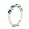 Load image into Gallery viewer, 0.50-carat-9-stone-wedding-emerald-band-in-white-gold-FD8008B9BGEMGRANGLE2-0.50CT-NL-WG