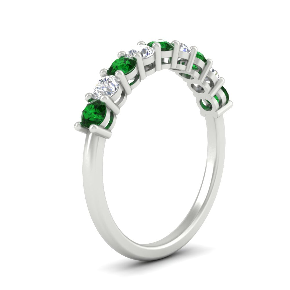 0.50-carat-9-stone-wedding-emerald-band-in-white-gold-FD8008B9BGEMGRANGLE2-0.50CT-NL-WG