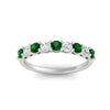 Load image into Gallery viewer, 0.50-carat-9-stone-wedding-emerald-band-in-white-gold-FD8008B9BGEMGRANGLE5-0.50CT-NL-WG