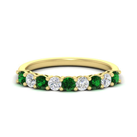 0.50-carat-9-stone-wedding-emerald-band-in-yellow-gold-FD8008B9BGEMGR-0.50CT-NL-YG