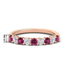 Load image into Gallery viewer, 0.50-carat-9-stone-wedding-pink-sapphire-band-in-rose-gold-FD8008B9BGSADRPI-0.50CT-NL-RG-HW