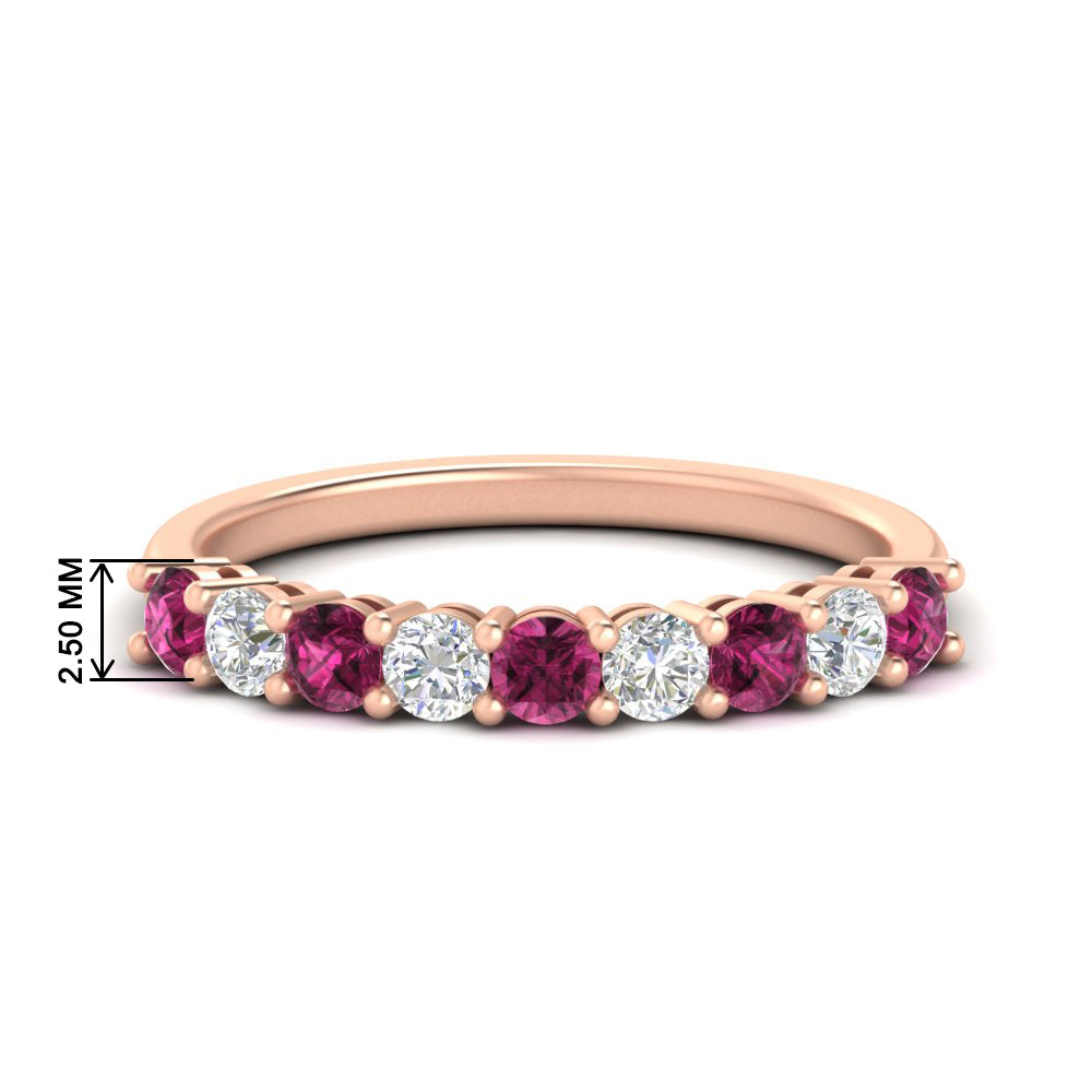0.50-carat-9-stone-wedding-pink-sapphire-band-in-rose-gold-FD8008B9BGSADRPI-0.50CT-NL-RG-HW