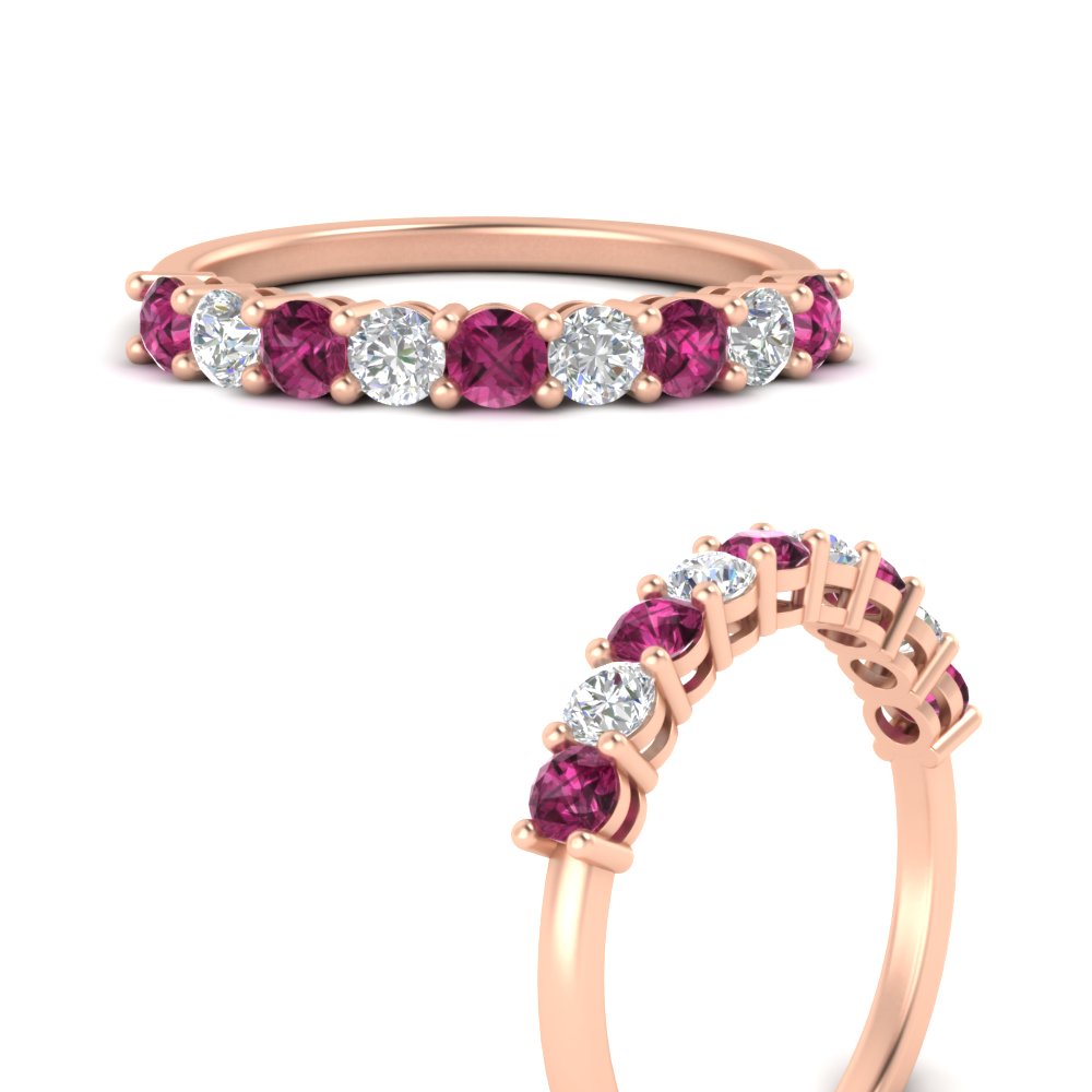 0.50-carat-9-stone-wedding-pink-sapphire-band-in-rose-gold-FD8008B9BGSADRPIANGLE3-0.50CT-NL-RG