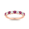 Load image into Gallery viewer, 0.50-carat-9-stone-wedding-pink-sapphire-band-in-rose-gold-FD8008B9BGSADRPIANGLE5-0.50CT-NL-RG
