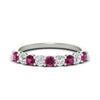 Load image into Gallery viewer, 0.50-carat-9-stone-wedding-pink-sapphire-band-in-white-gold-FD8008B9BGSADRPI-0.50CT-NL-WG