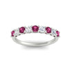 Load image into Gallery viewer, 0.50-carat-9-stone-wedding-pink-sapphire-band-in-white-gold-FD8008B9BGSADRPIANGLE5-0.50CT-NL-WG