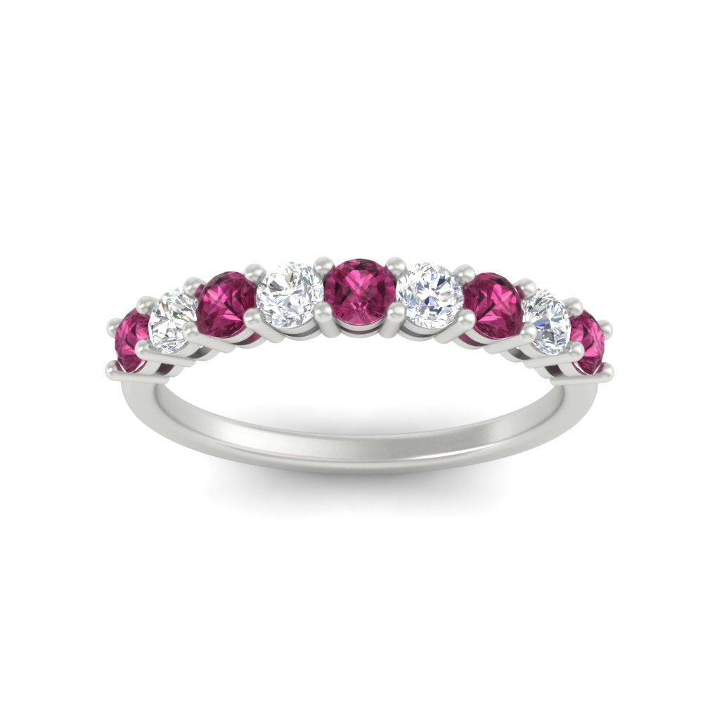 0.50-carat-9-stone-wedding-pink-sapphire-band-in-white-gold-FD8008B9BGSADRPIANGLE5-0.50CT-NL-WG