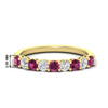 Load image into Gallery viewer, 0.50-carat-9-stone-wedding-pink-sapphire-band-in-yellow-gold-FD8008B9BGSADRPI-0.50CT-NL-YG-HW
