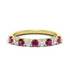 Load image into Gallery viewer, 0.50-carat-9-stone-wedding-pink-sapphire-band-in-yellow-gold-FD8008B9BGSADRPI-0.50CT-NL-YG
