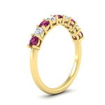 Load image into Gallery viewer, 0.50-carat-9-stone-wedding-pink-sapphire-band-in-yellow-gold-FD8008B9BGSADRPIANGLE2-0.50CT-NL-YG
