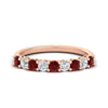Load image into Gallery viewer, 0.50-carat-9-stone-wedding-ruby-band-in-rose-gold-FD8008B9BGRUDR-0.50CT-NL-RG